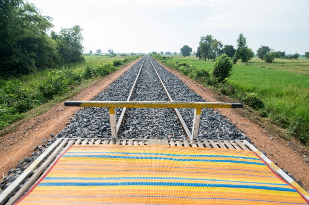 The Bamboo train in Battambang