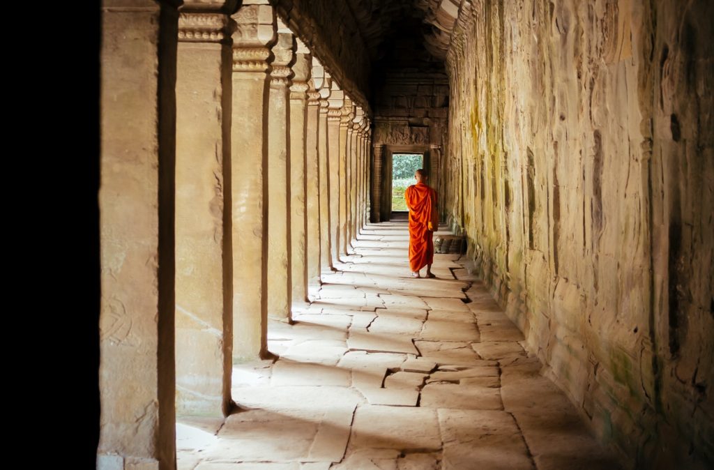 A monk in Cambodia